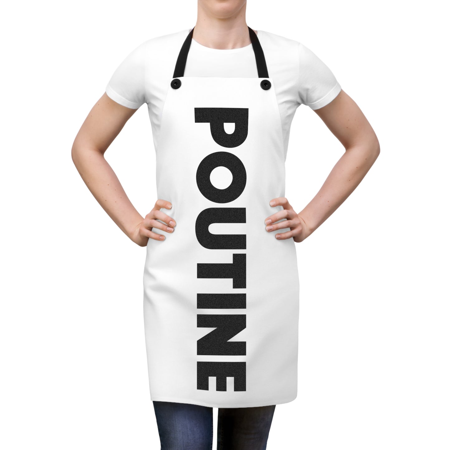 Poutine White Apron